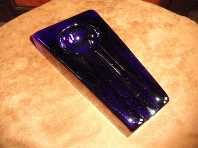 Comoy's Cobalt Blue Heavy Glass Ashtray