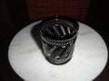 Faberge Marie Louise Black Crystal Old Fashion Glass