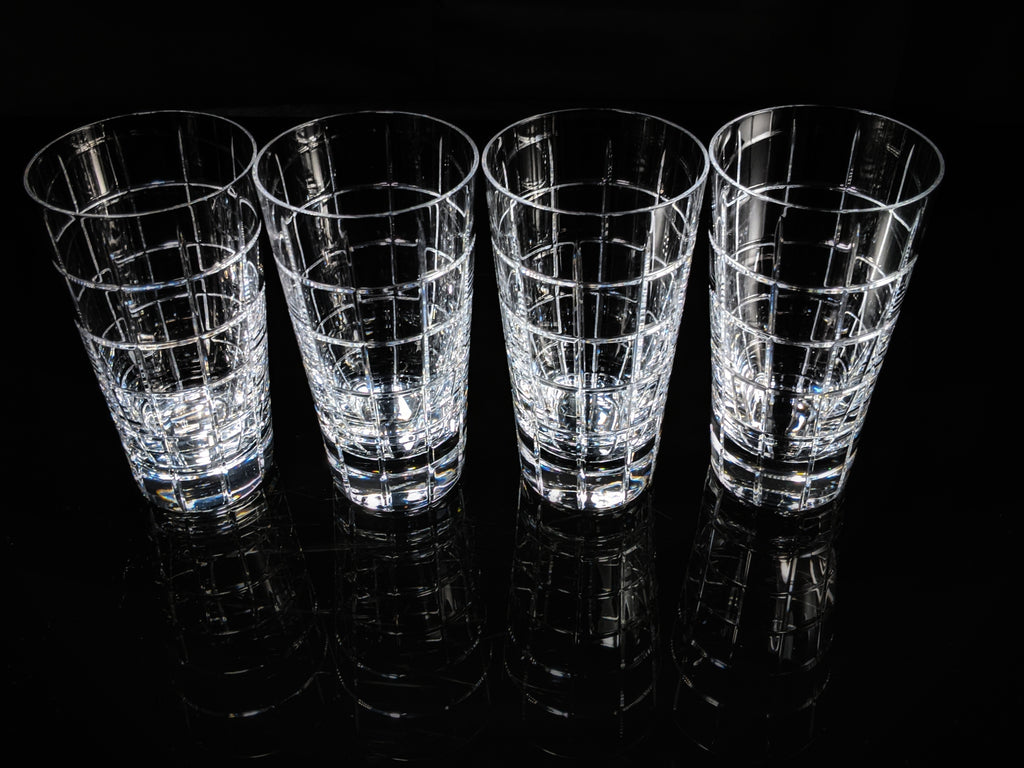 Faberge Metropolitan Double Old Fashion Clear Crystal Glasses set of 4