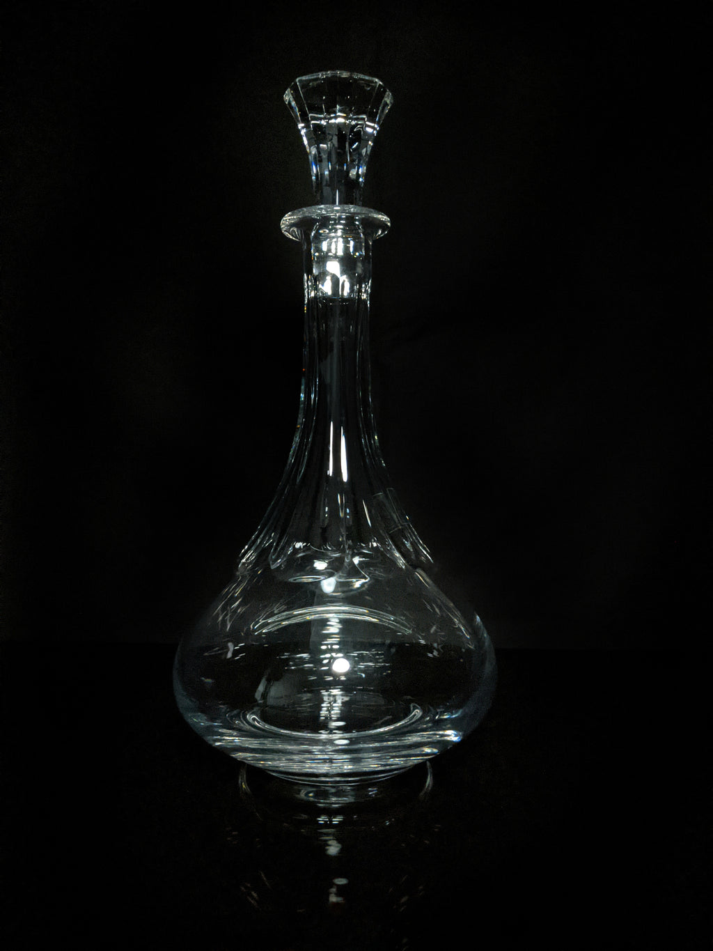 Christofle Crystal Decanter fluted pristine condition with tags