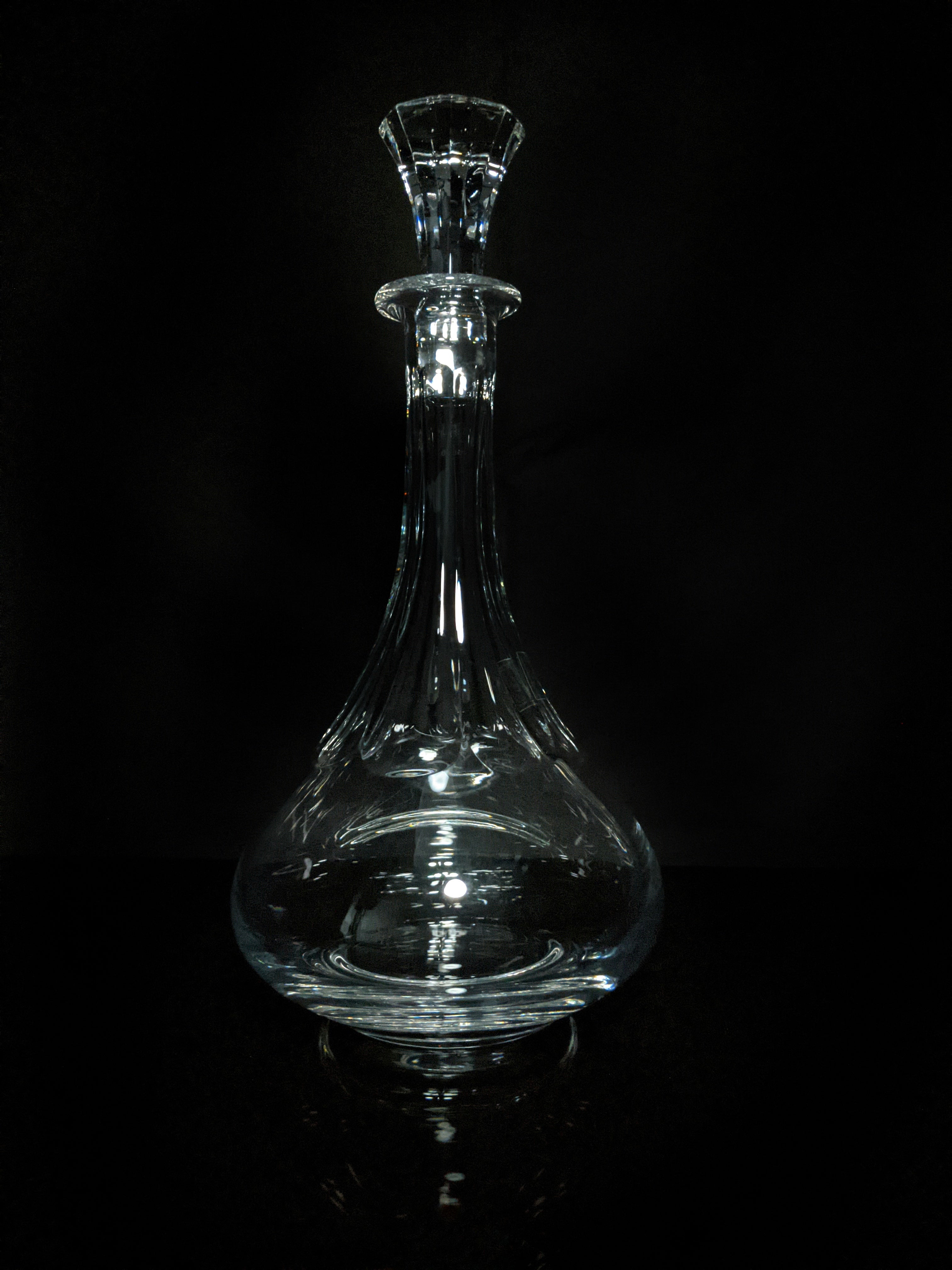 Christofle Crystal Decanter fluted pristine condition with tags