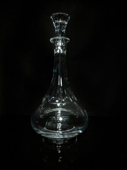 Christofle Crystal Decanter fluted pristine condition with tags