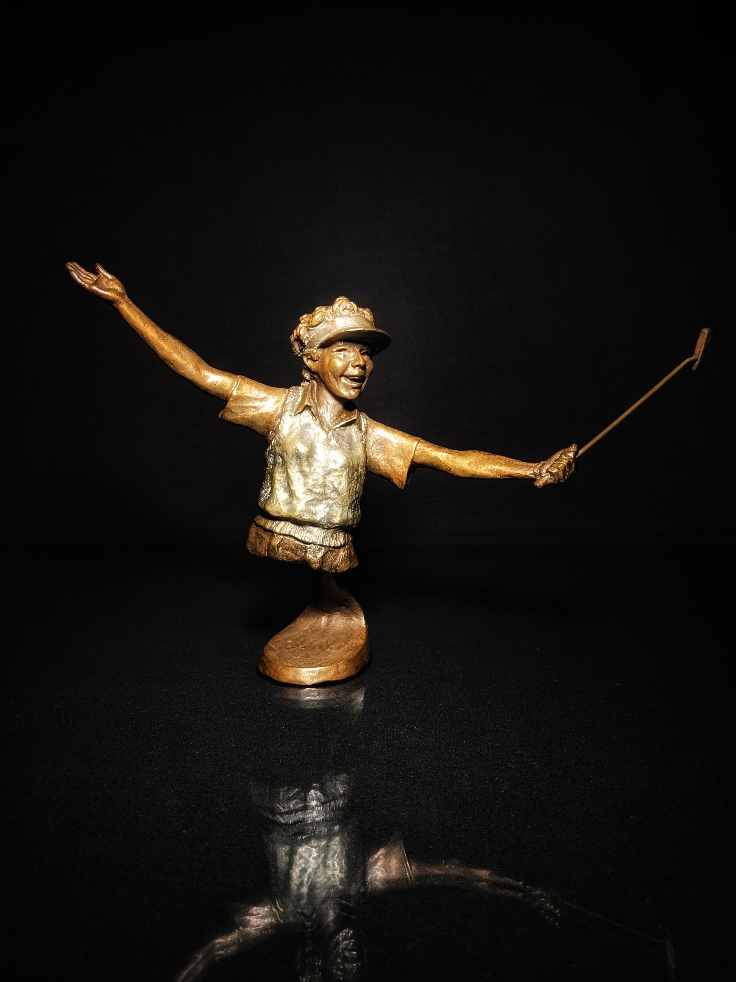 Mark Hopkins Bronze Gold Sculpture " Perfect "