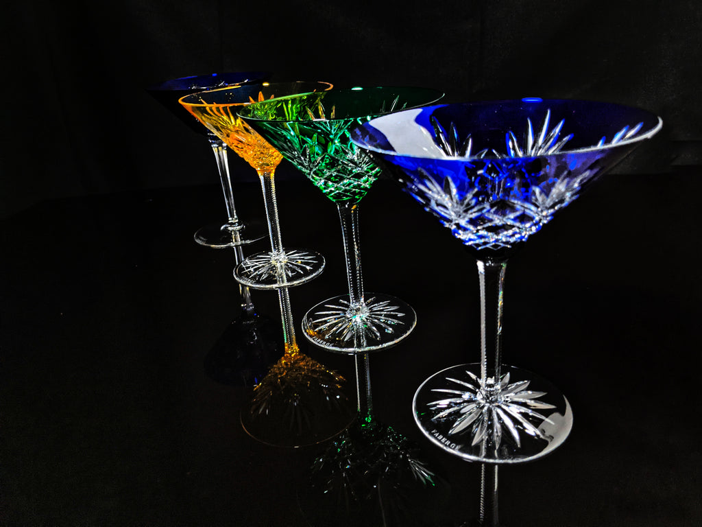 Faberge Martini Crystal Colored Glasses