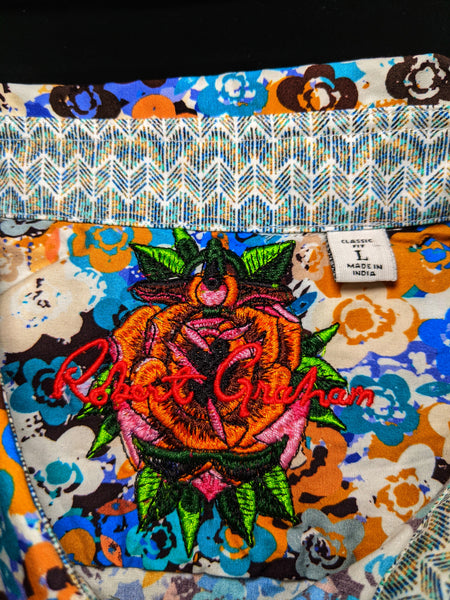 Robert Graham Classic Medium Size Shirt New