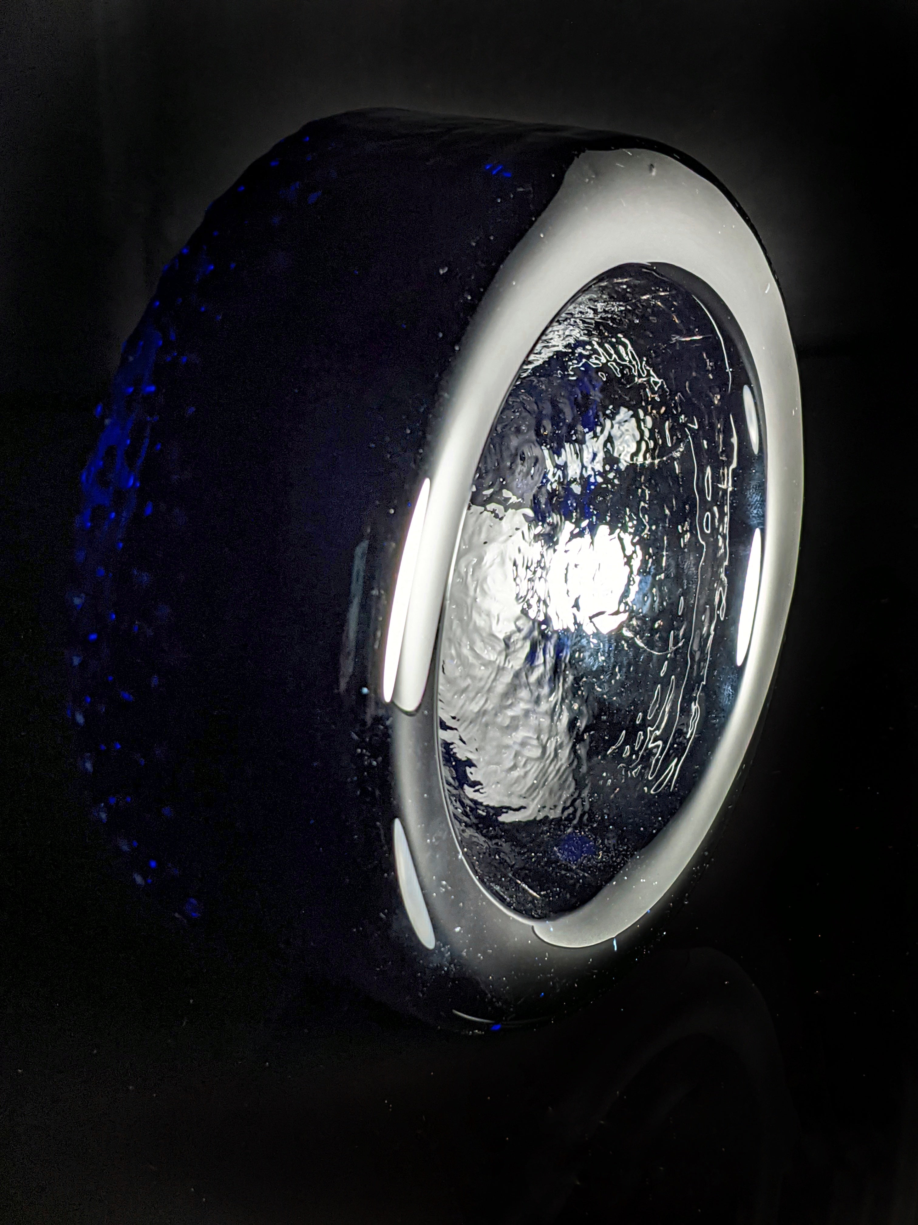 Blue Glass Ashtray