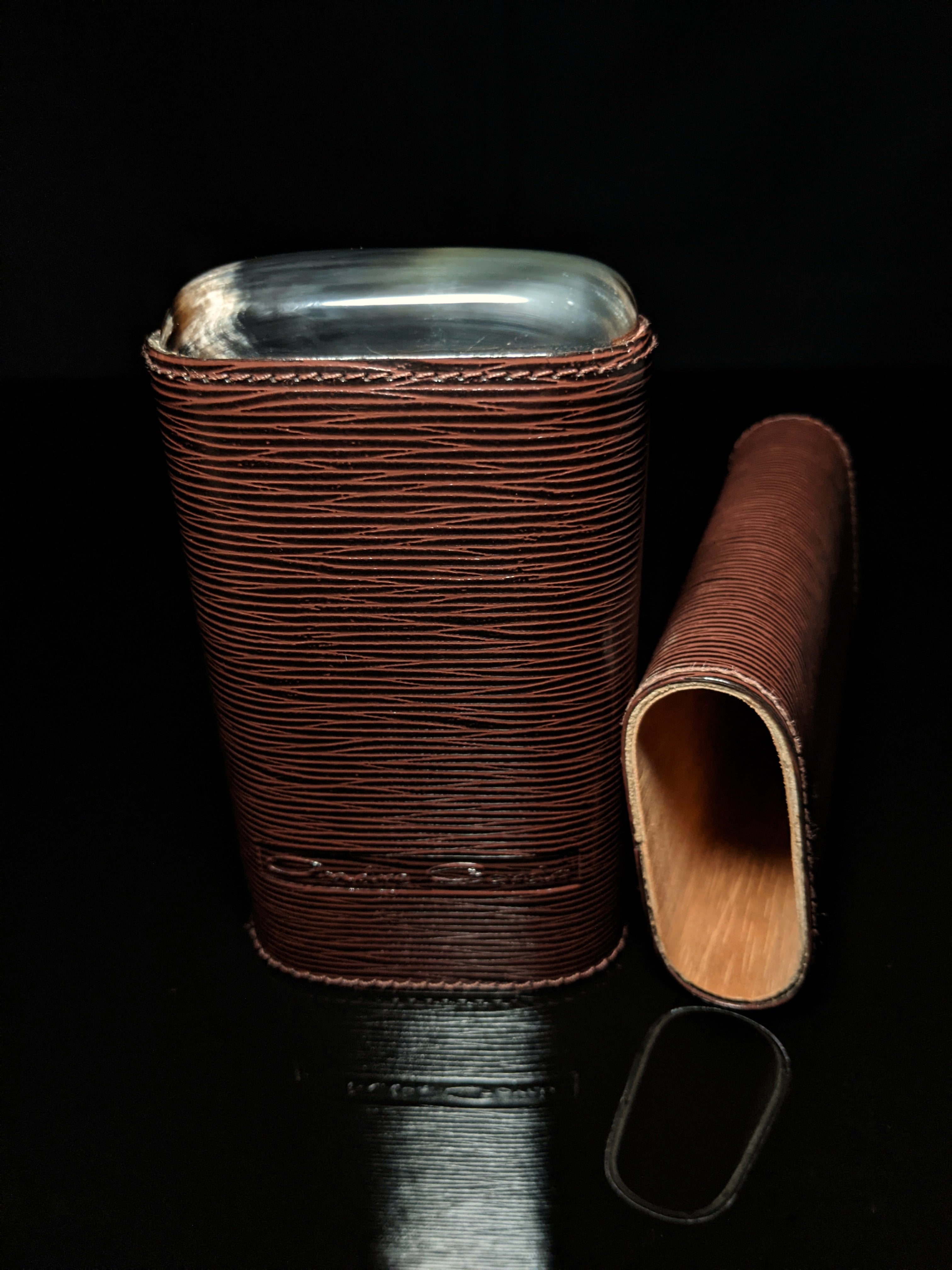 Andre Garcia Dark Brown Horizontal leather case AGHBRH