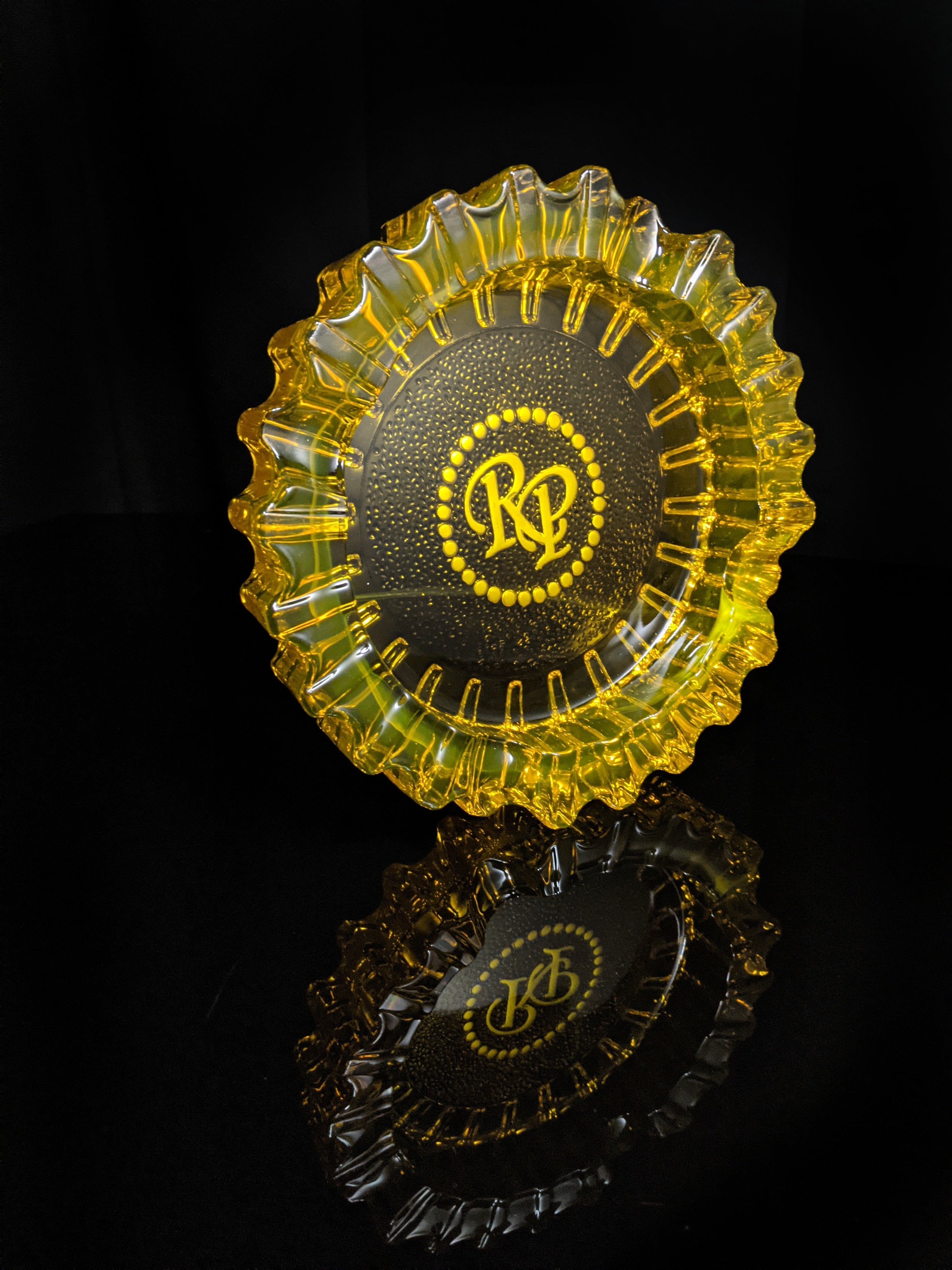 Rocky Patel Amber Heavy Duty  Glass Ashtray