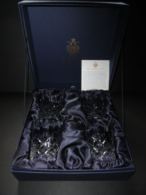 Faberge Crystal Old Fashion Glasses