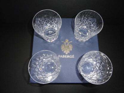 Faberge Crystal Old Fashion Glasses