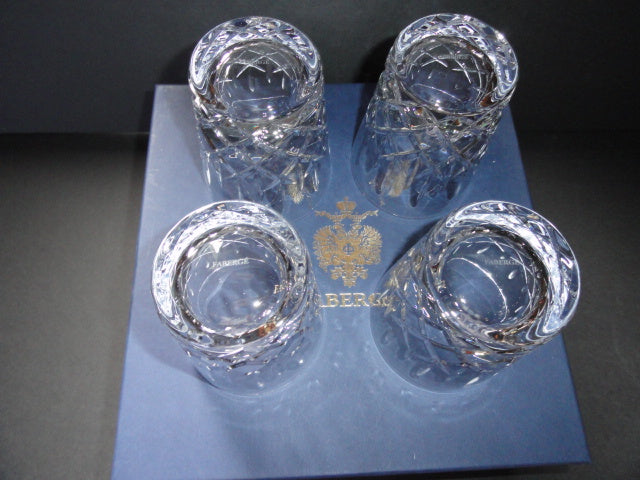 Faberge Crystal Old Fashion Glasses