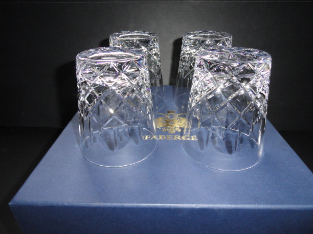 Faberge Crystal Old Fashion Glasses