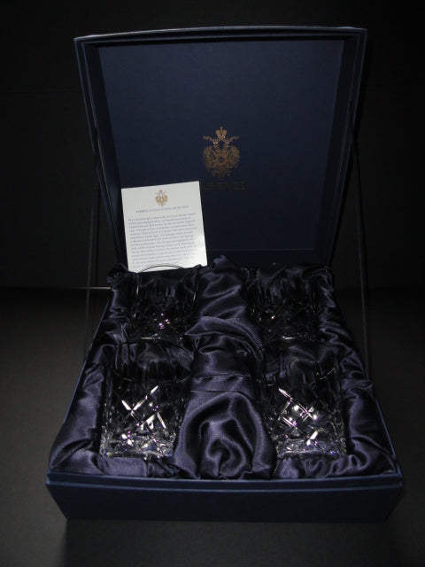 Faberge Crystal Old Fashion Glasses