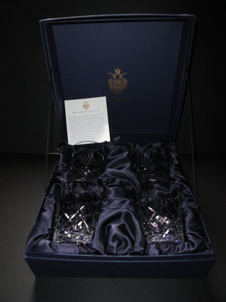Faberge Crystal Old Fashion Glasses
