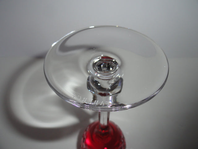 Faberge Odessa Crystal Cranberry colored Wine Glass