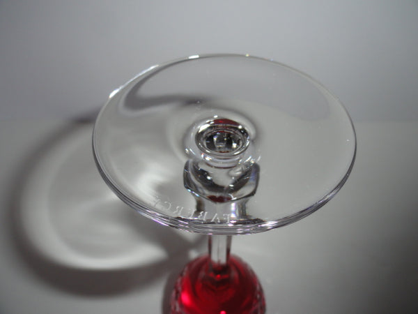 Faberge Odessa Crystal Cranberry colored Wine Glass