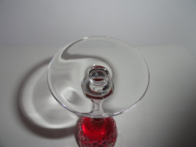Faberge Odessa Crystal Cranberry colored Wine Glass