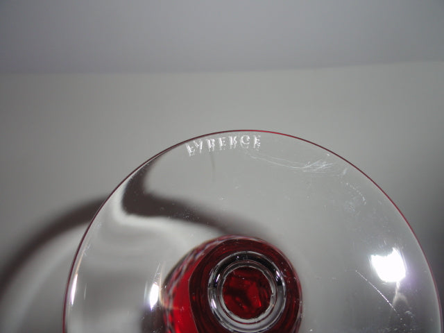 Faberge Odessa Crystal Cranberry colored Wine Glass