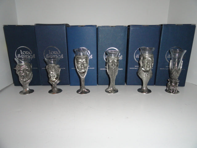 Royal Selangor Lord of the Rings Pewter Shot Glasses Set of 6