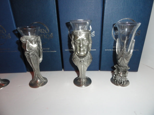 Royal Selangor Lord of the Rings Pewter Shot Glasses Set of 6