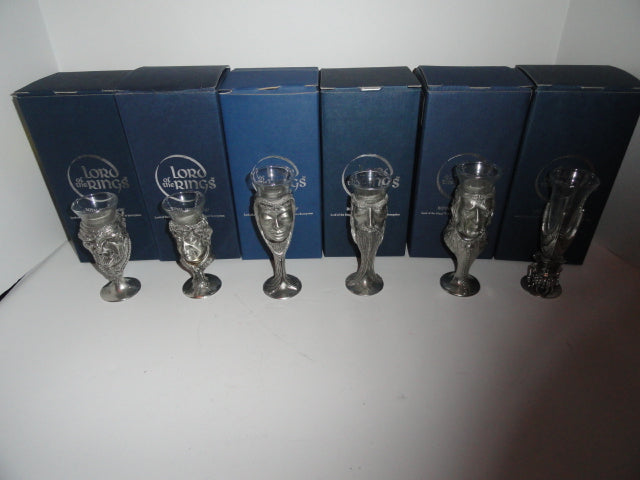 Royal Selangor Lord of the Rings Pewter Shot Glasses Set of 6