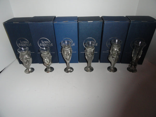 Royal Selangor Lord of the Rings Pewter Shot Glasses Set of 6