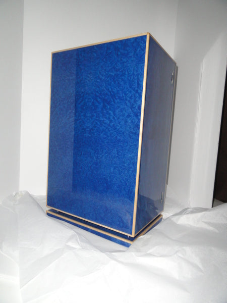 Elie Bleu Madrona Blue  Wood Cabinet Humidor 150 count