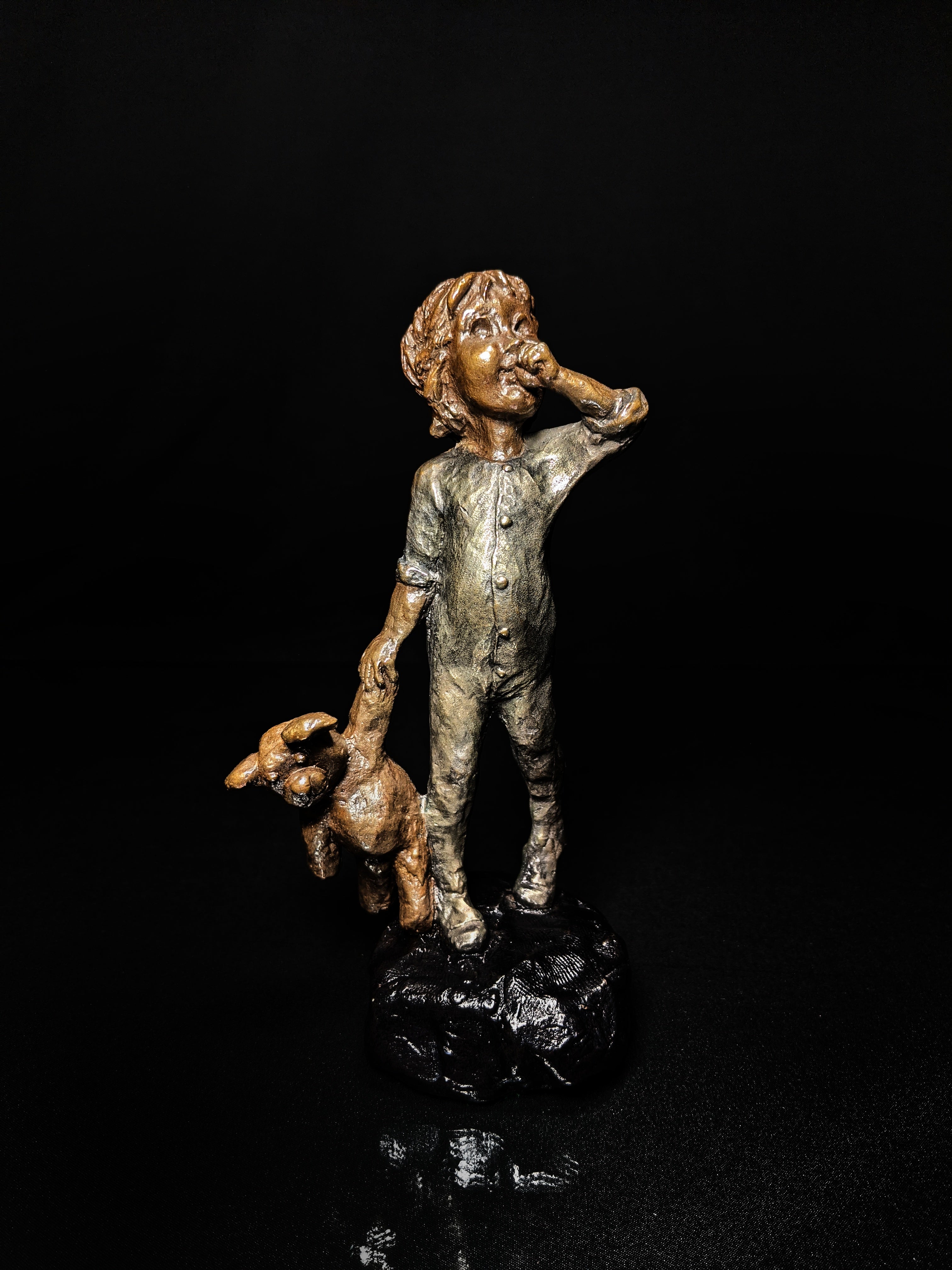 MARK HOPKINS LTD EDITION BRONZE SCULPTURE "BED TIME"