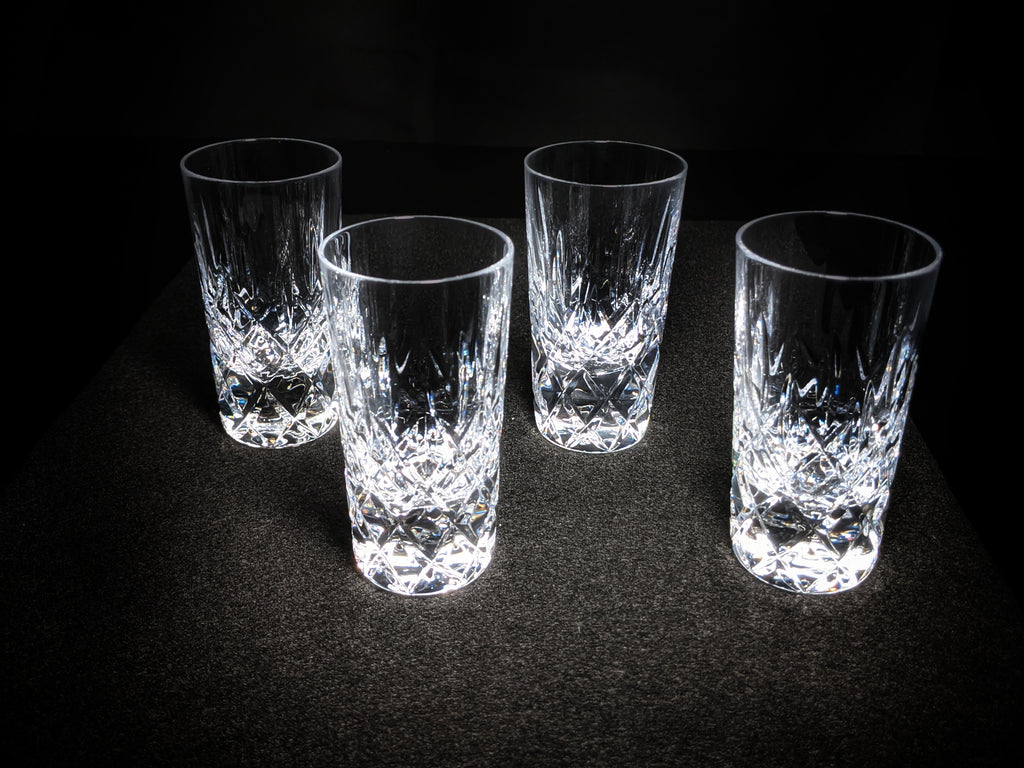 Faberge Clear Crystal Shot Glasses  Set of 4 NIB