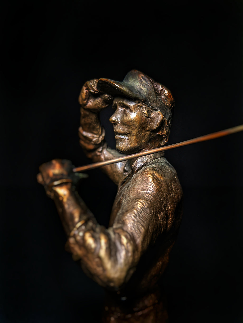 Mark Hopkins Bronze Golf Series Sculpture called " Down the Middle  " Made in USA