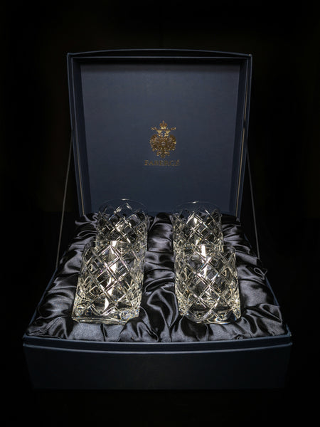 Faberge Oberon Crystal  Old Fashion Glasses