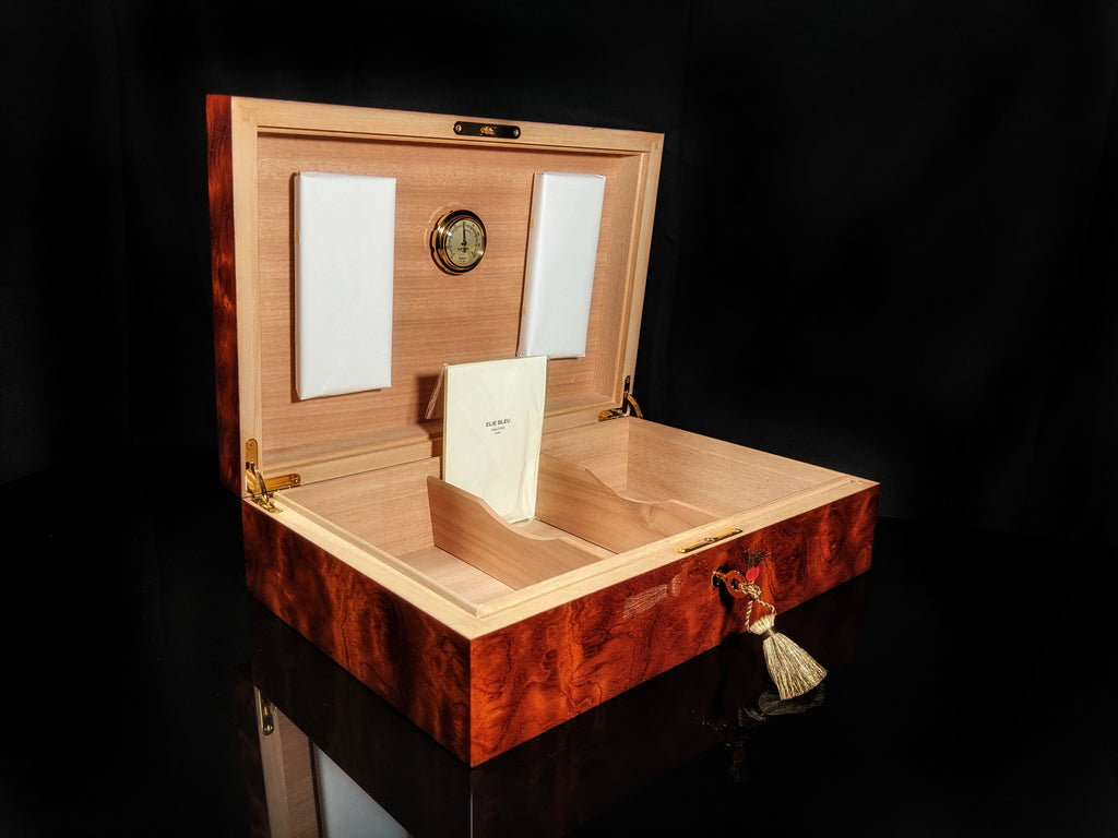Elie Bleu Bubinga Wood Humidor 110 count