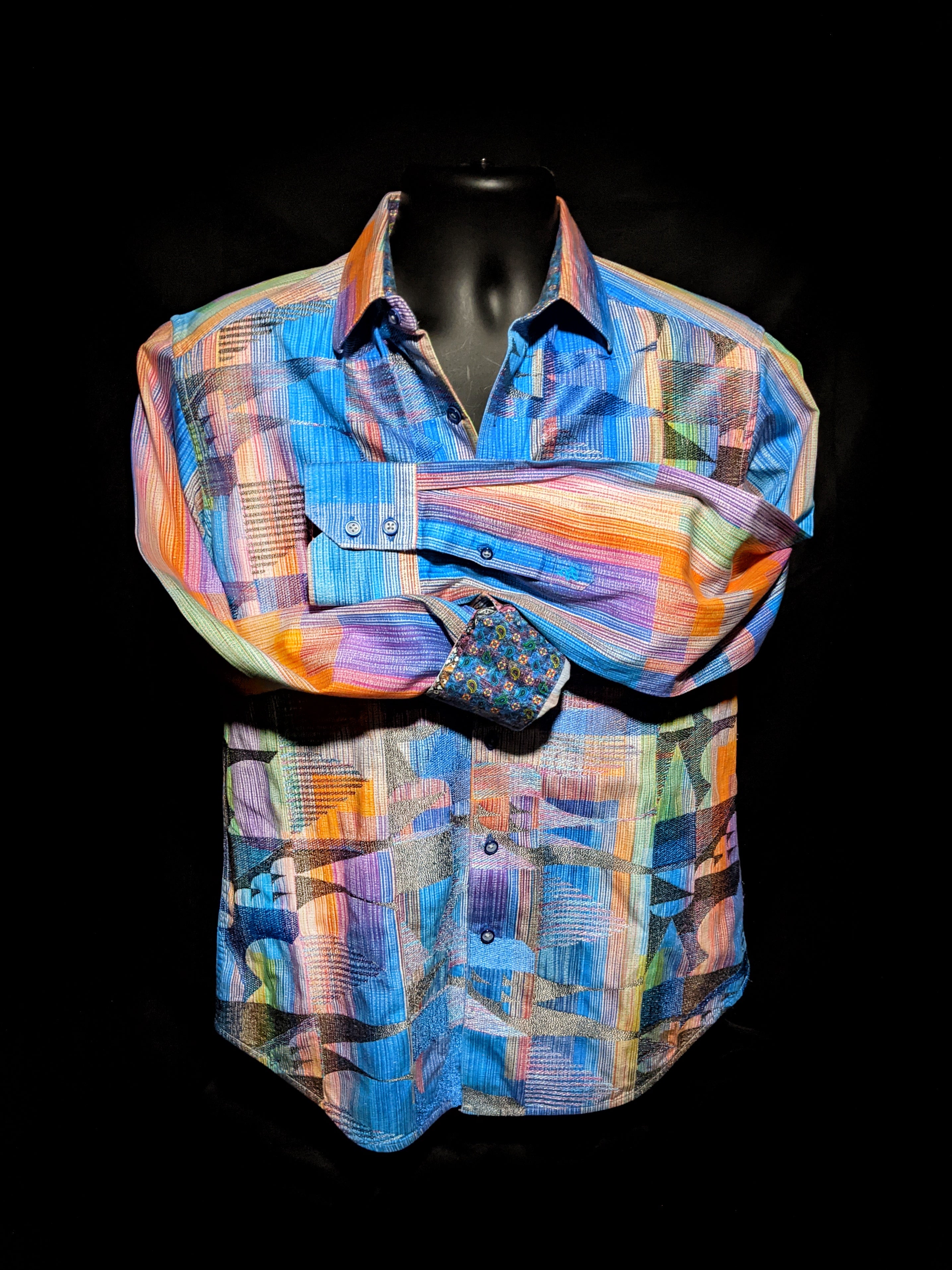 Robert Graham - Colorful Long Sleeve - Men's Medium Button Down Classic Fit