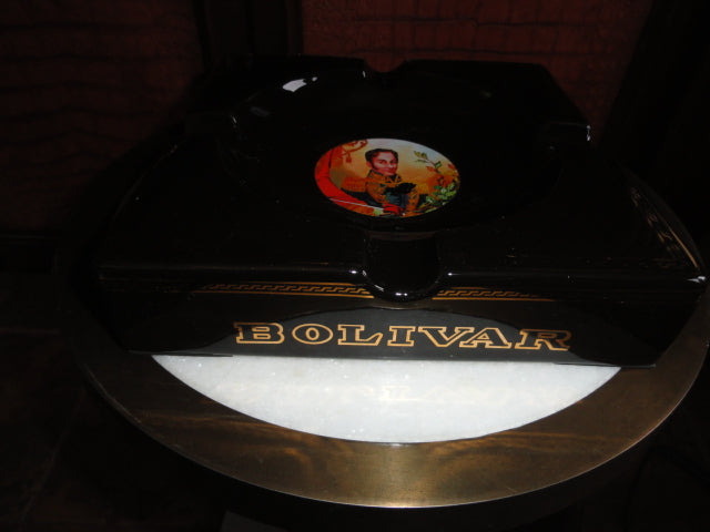 Bolivar Black Large Ceramic Ashtray