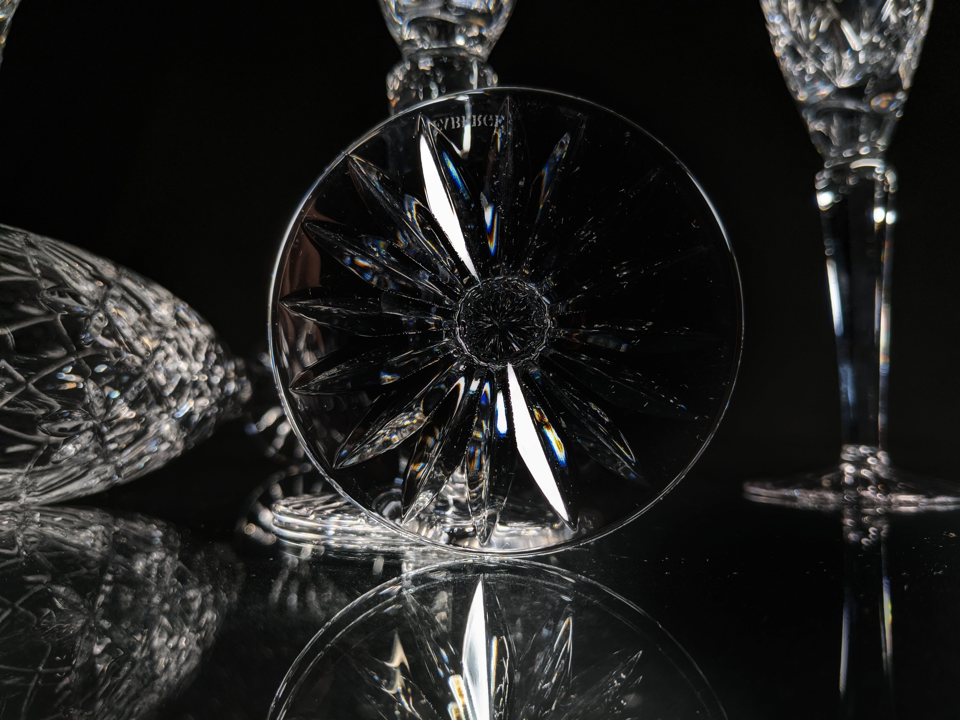 Faberge Clear Crystal Flutes