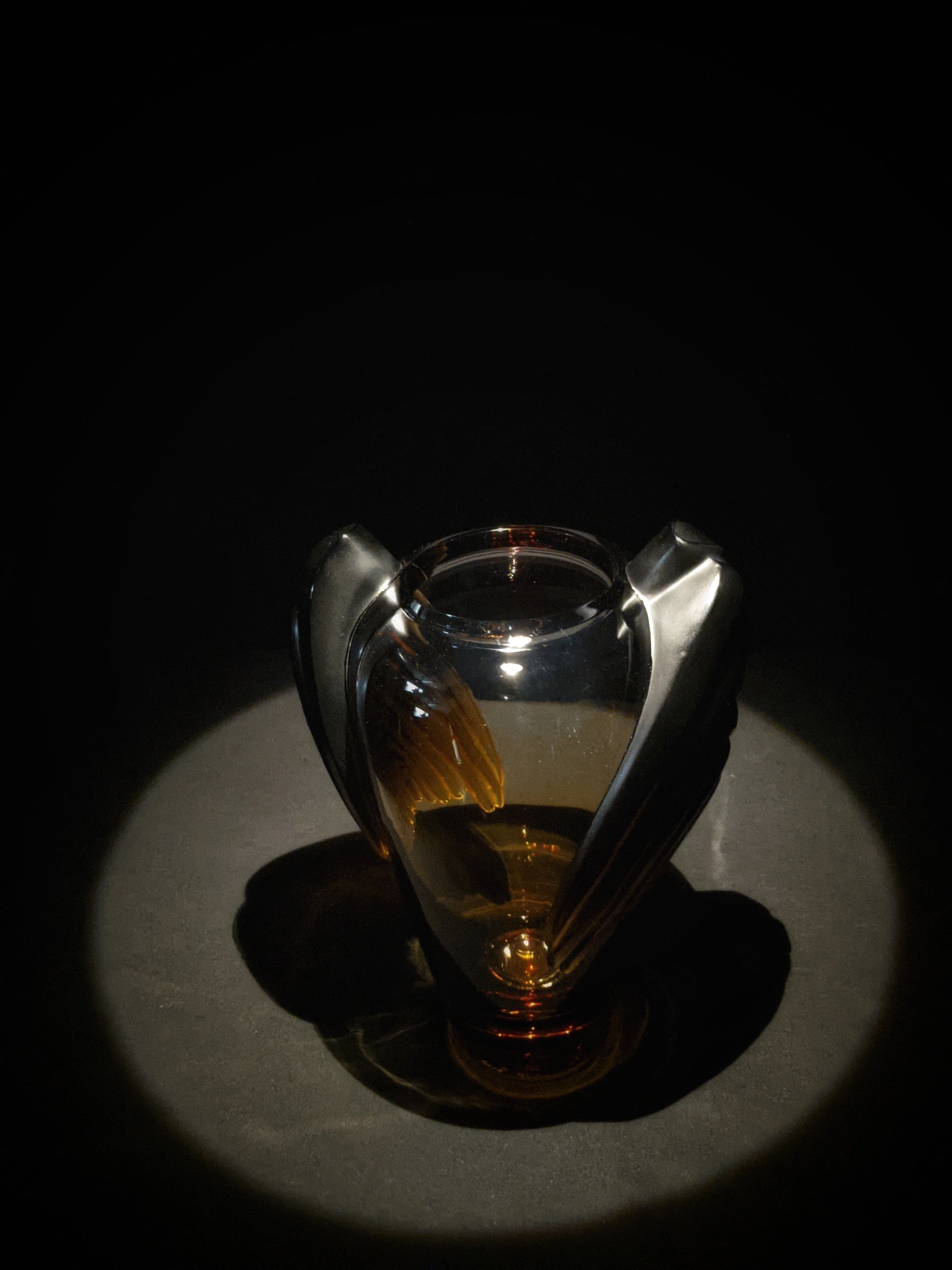 LALIQUE "Marrakech" Vintage Sculptural Artglass Vase