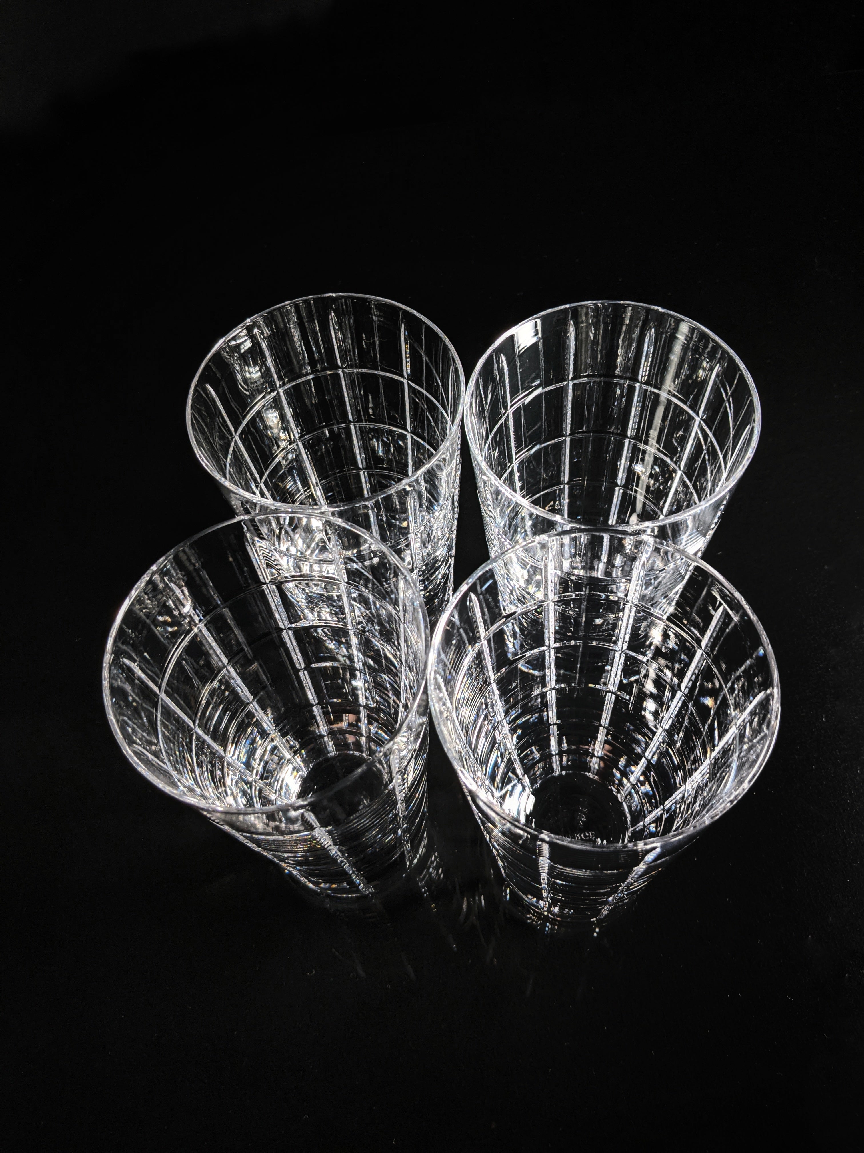 Faberge Metropolitan  Highball Glasses set of 4 NIB. 6" H x 3.25"