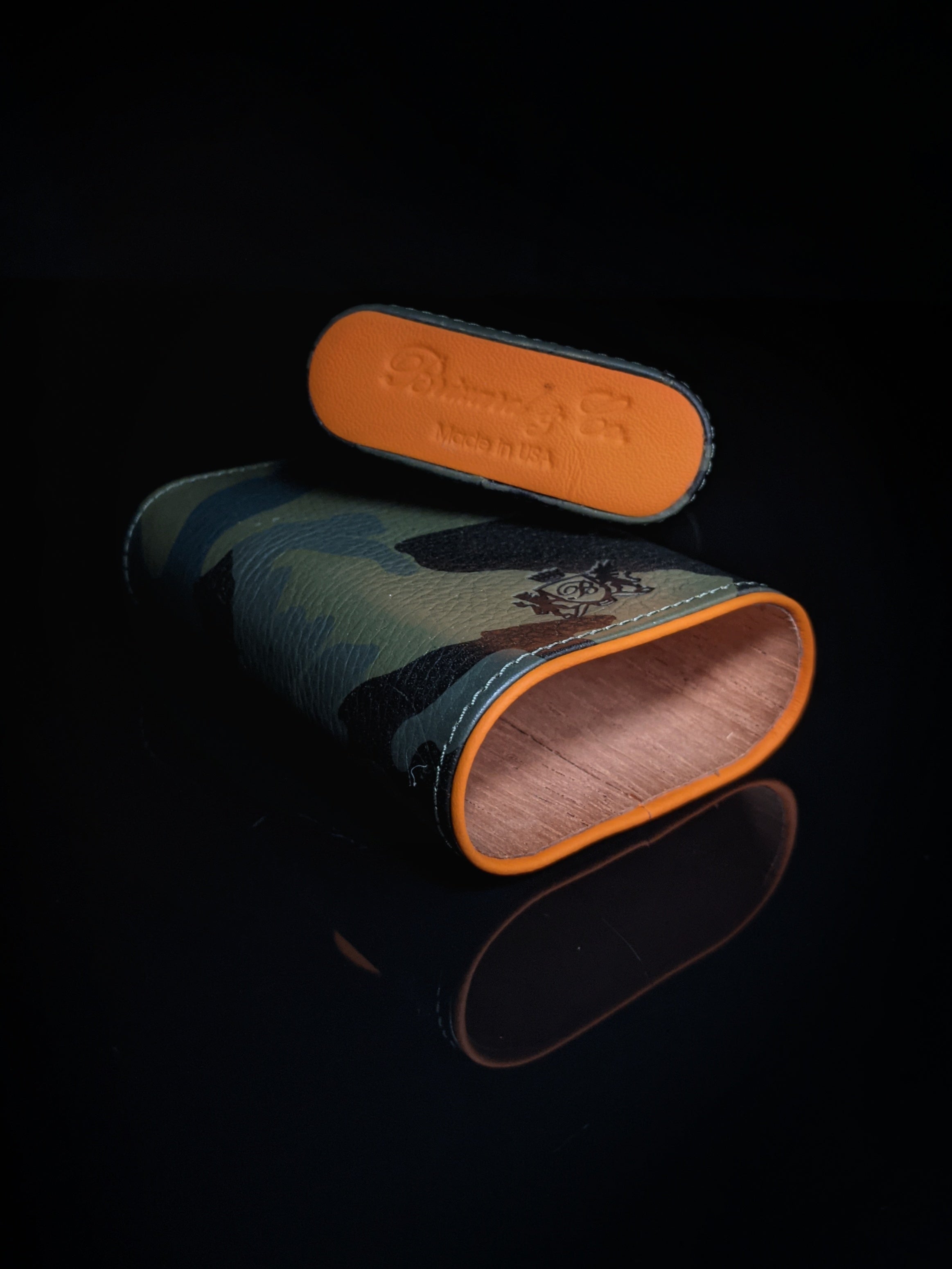 Brizard and Co. Show Band 3 Cigar Case — Camouflage Leather