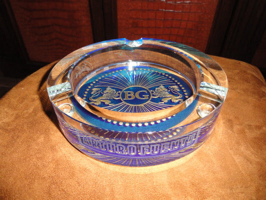 Arturo Fuente custom heavy clear glass ashtray. NIB 7 7/8" Diameter
