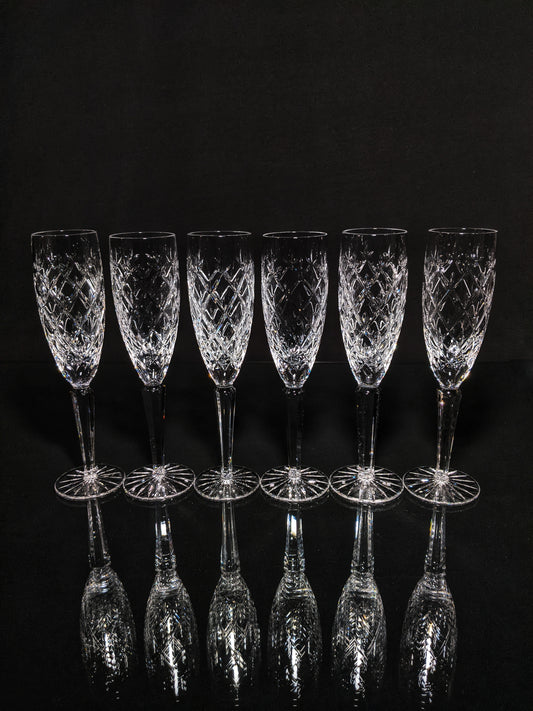 Faberge Clear Crystal Flutes