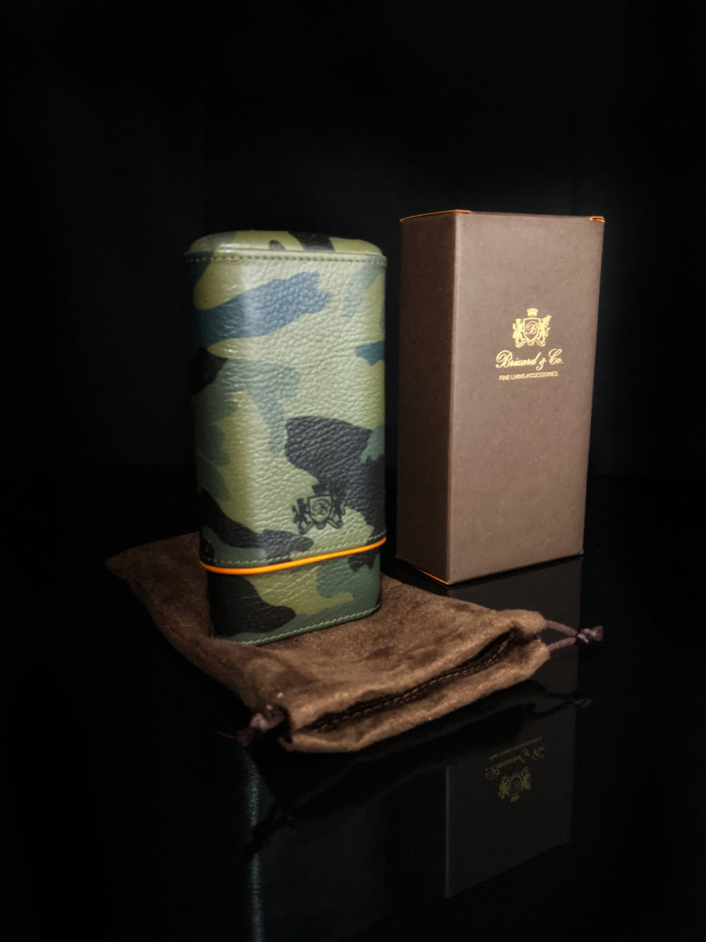Brizard and Co. Show Band 3 Cigar Case — Camouflage Leather