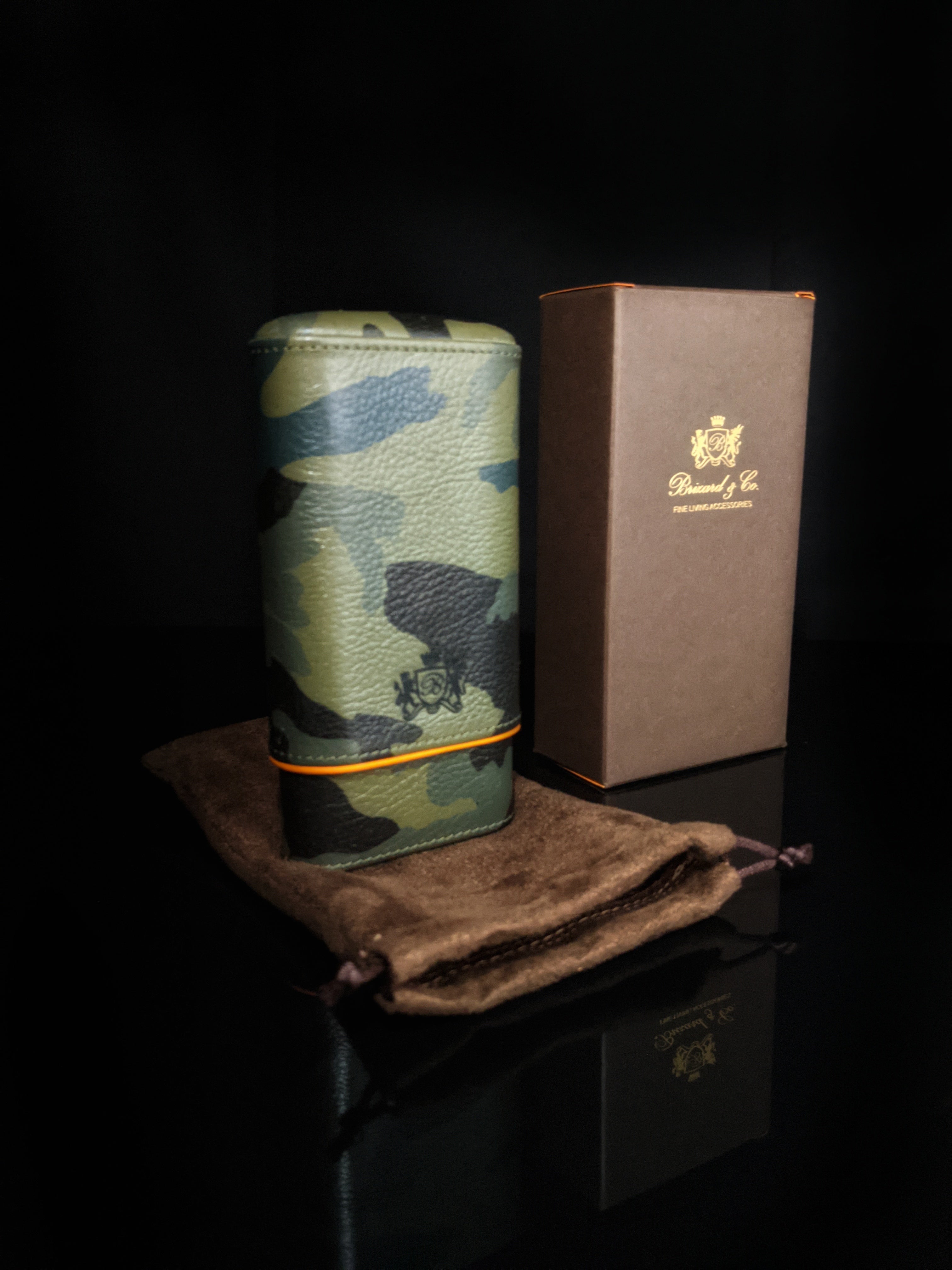 Brizard and Co. Show Band 3 Cigar Case — Camouflage Leather