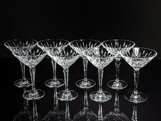 Faberge Clear Crystal Martini Glasses