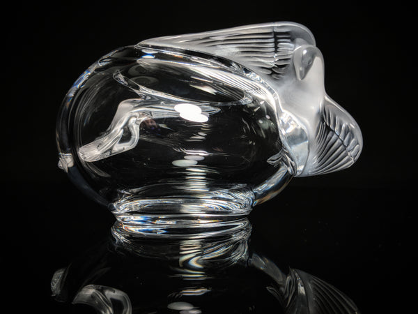 Lalique Crystal Glass "Adelaide" Dove Bird Bowl