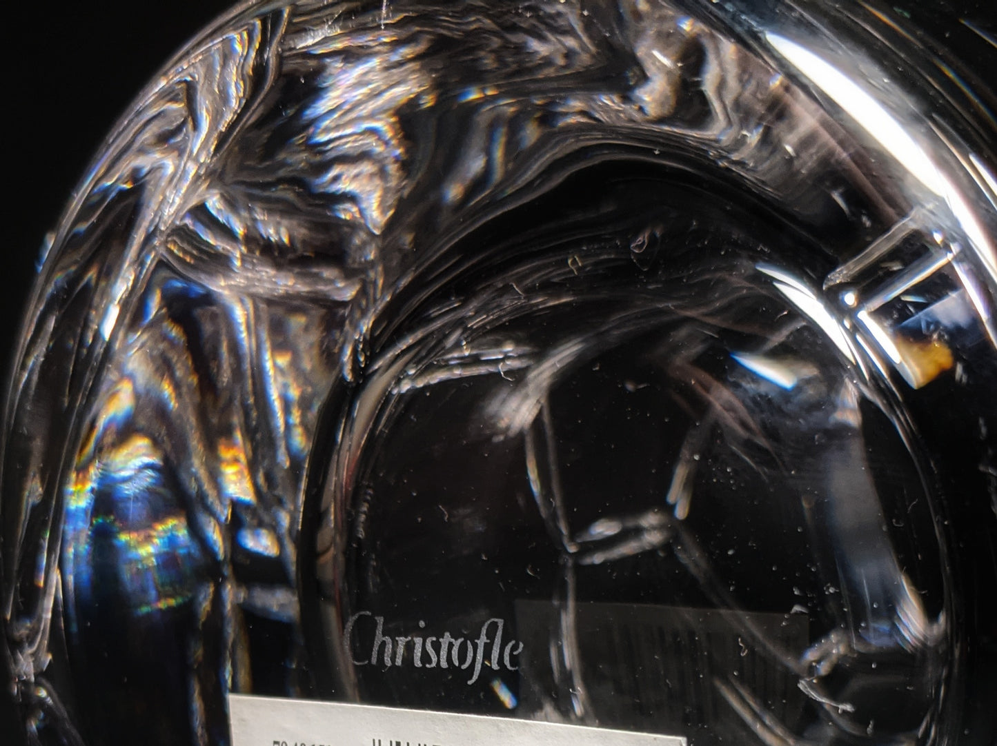 Christofle Madison Clear Crystal Tall Vase 16" H NIB