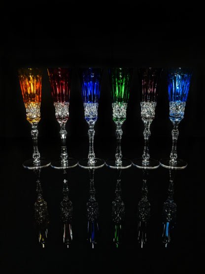 Faberge Xenia Colored Flutes set of 6