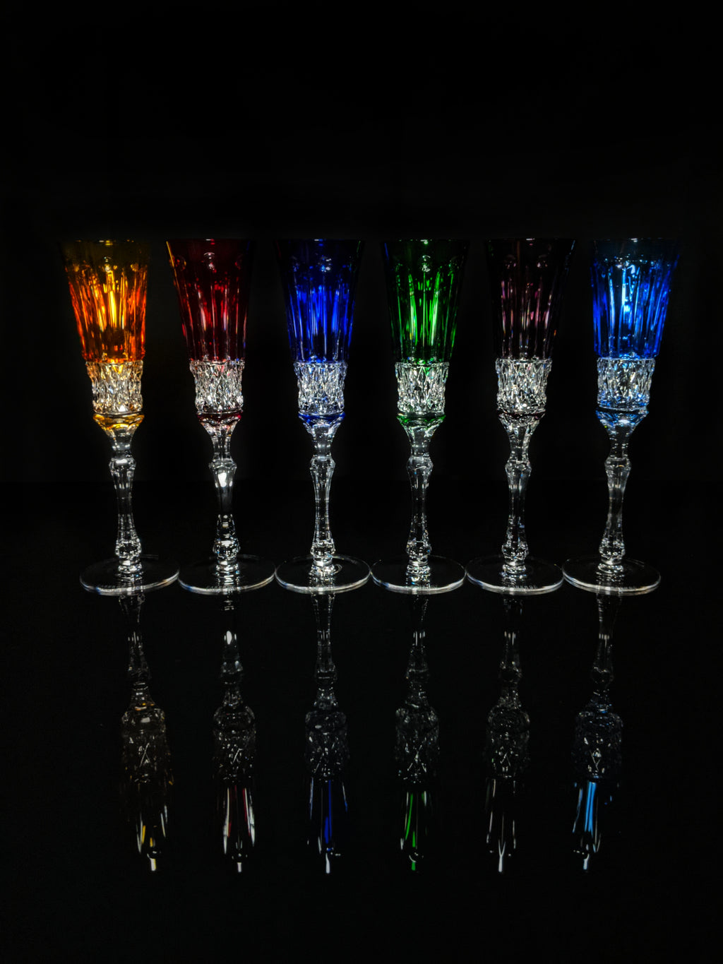 Faberge Xenia Colored Flutes set of 6