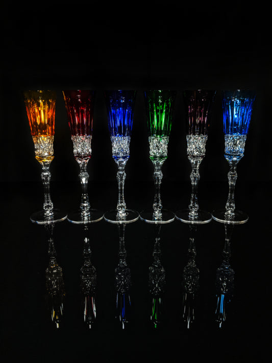 Faberge Xenia Colored Flutes set of 6