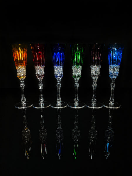 Faberge Xenia Colored Flutes set of 6