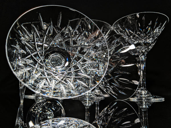 Faberge Clear Crystal Martini Glasses